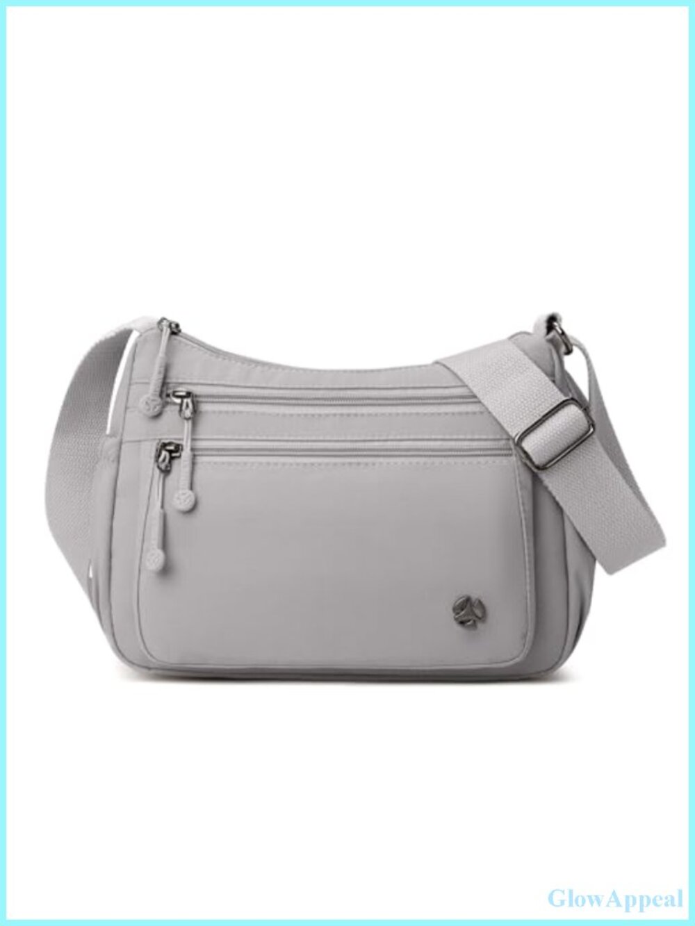 Waterproof Nylon Crossbody Bag Roomy Multi Pocket Shoulder Messenger Purse